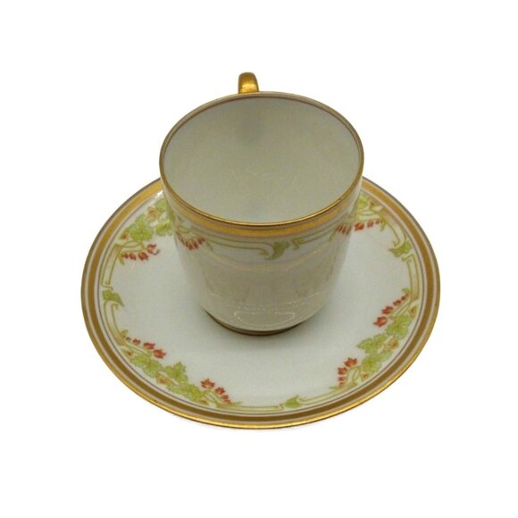 ELITE WORKS Limoges France Demitasse Cup And Saucer Set French Vintage - Picture 3 of 10